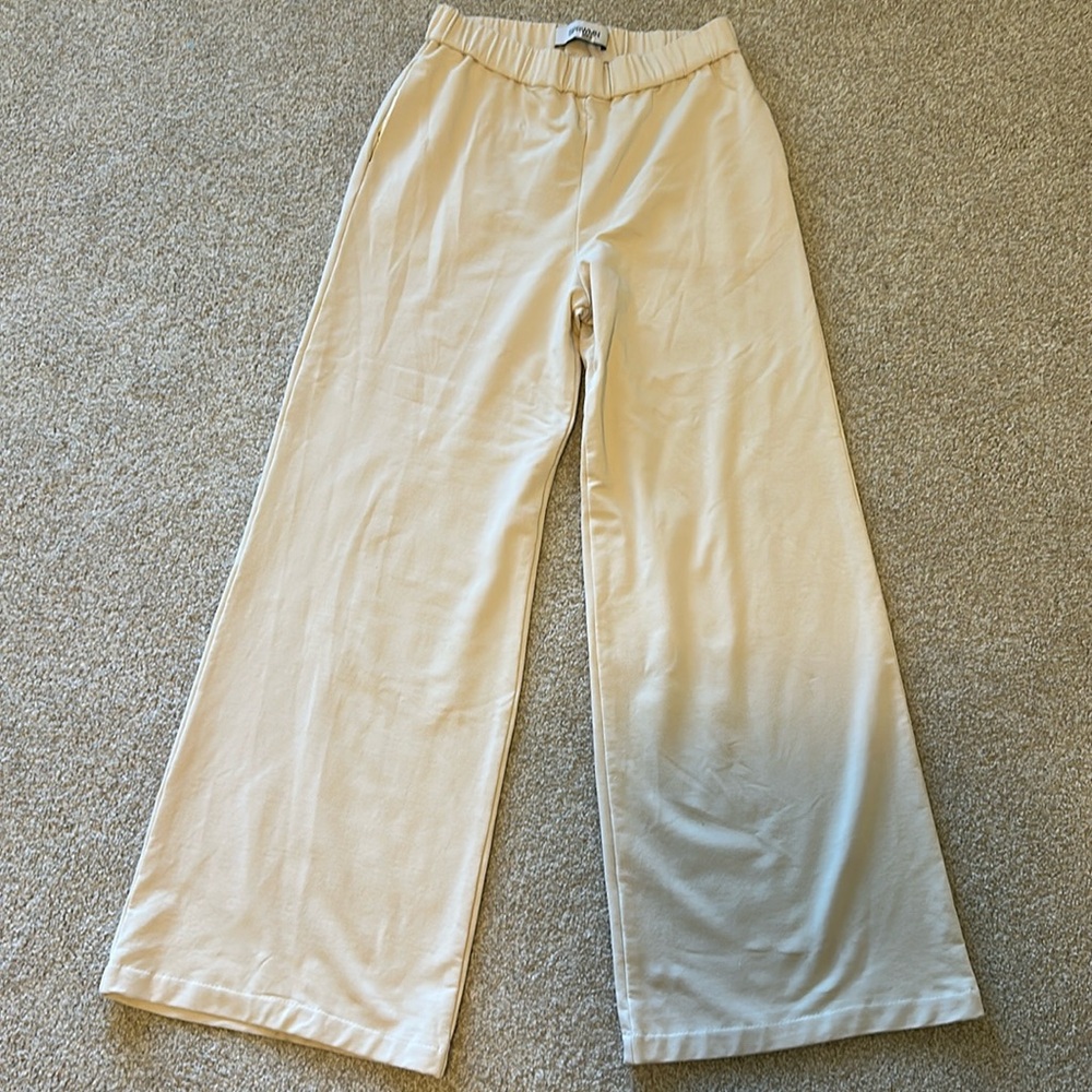 SPRWMN Luxury Wide Leg Pull On Pant